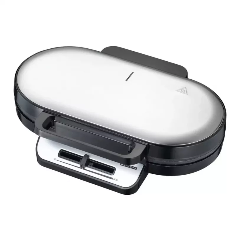 Melissa waffle maker doppio a forma di cuore 1200W acciaio inox