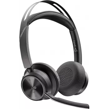 HP POLY Voyager Focus 2 cuffie stereo Bluetooth certificate Microsoft Teams con base di ricarica