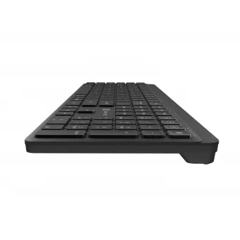 Tastiera wireless Natec Tang US Bluetooth + 2,4 GHz Silent Slim nero