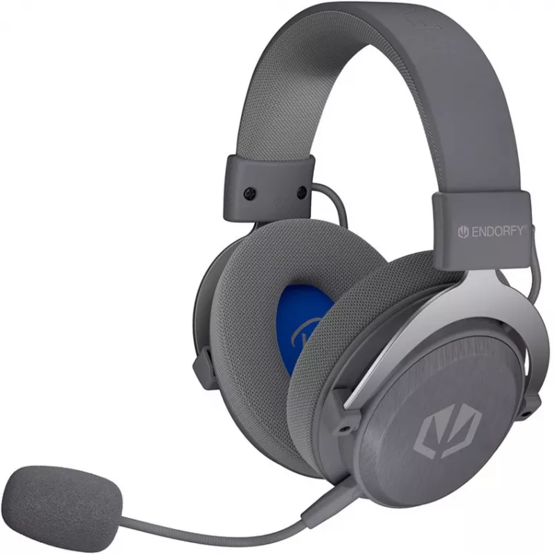 ENDORFY VIRO Infra Wireless cuffie gaming - grigio chiaro (dongle USB-C 2,4 GHz, Bluetooth, USB-C, jack 3,5 mm)