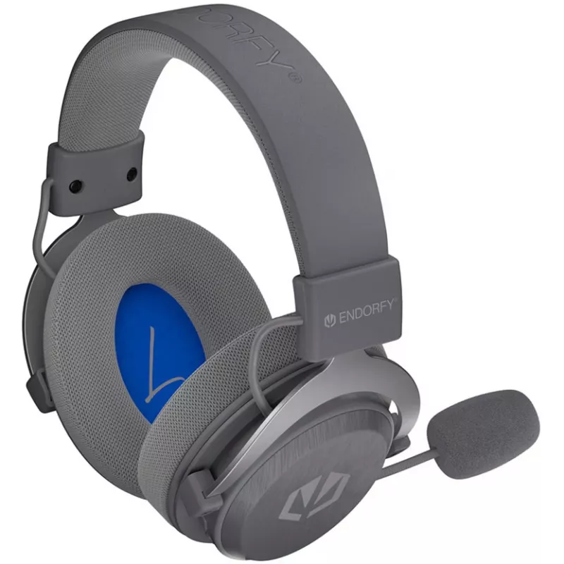 ENDORFY VIRO Infra Wireless cuffie gaming - grigio chiaro (dongle USB-C 2,4 GHz, Bluetooth, USB-C, jack 3,5 mm)