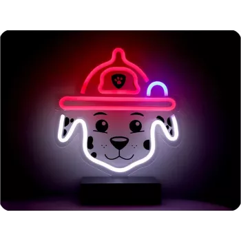 PAW Patrol lampada LED neon con supporto per bambini, Marshall
