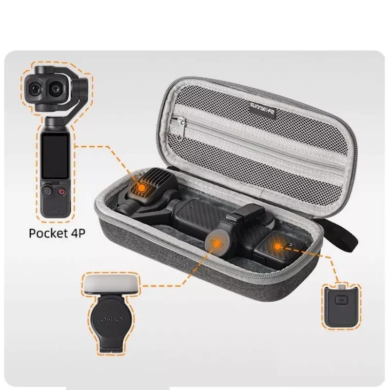 SUNNYLIFE Custodia rigida per DJI Osmo Pocket 4 Pro / 4p – grigio