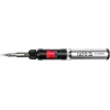 Yato YT-36706 Saldatore a gas 1300°C bruciatore a butano con soffiatore ad aria calda, nero/rosso/acciaio inox
