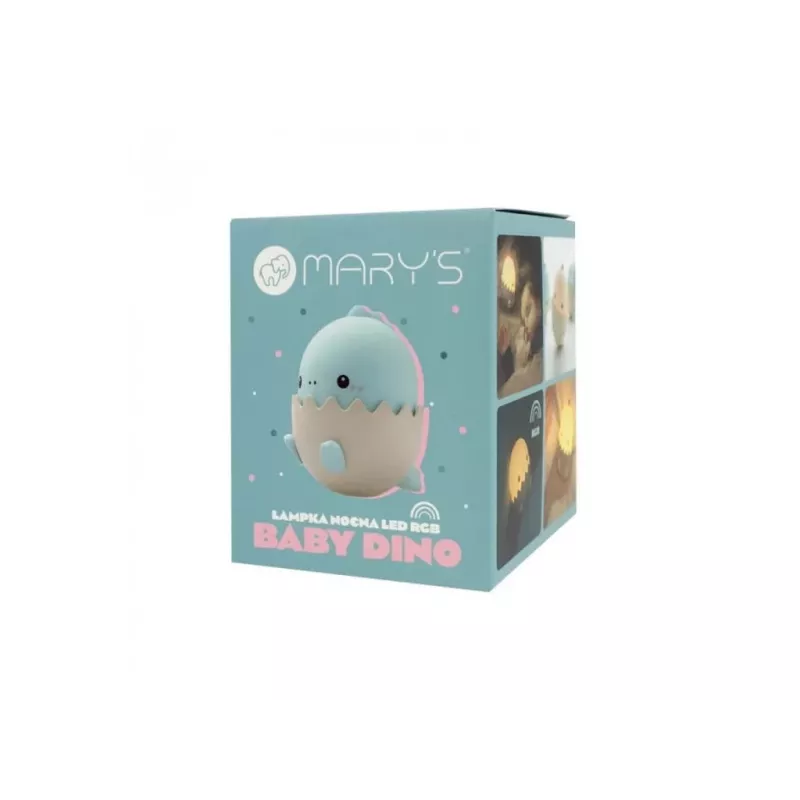 ECO LIGHT MW20794 Lampada notturna dinosauri per bambini, LED, 0,75W, ricaricabile USB, sensore touch, bianco caldo e RGB