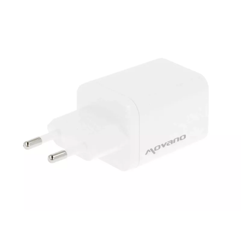 MOVANO caricabatterie GaN 65W 2x USB-C PD + USB-A (bianco)