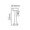 LED Line Lite RIWIA lampada da scrivania, 1W, 120lm, 1800mAh, oro
