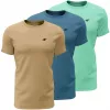T-shirt uomo 4F M4481 confezione da 3 beige, blu, verde menta 4FWSS26TTSHM4481 91S 2XL