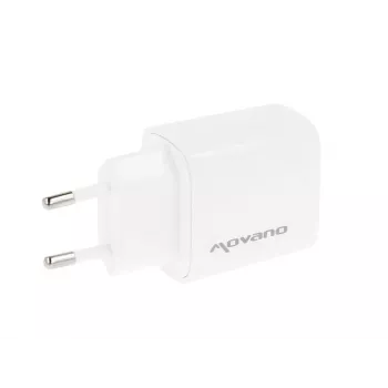MOVANO caricabatterie GaN 30W USB-C PD + USB-A (bianco)