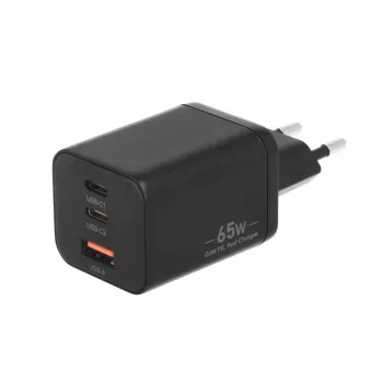 MOVANO caricabatterie GaN 65W 2x USB-C PD + USB-A (nero)
