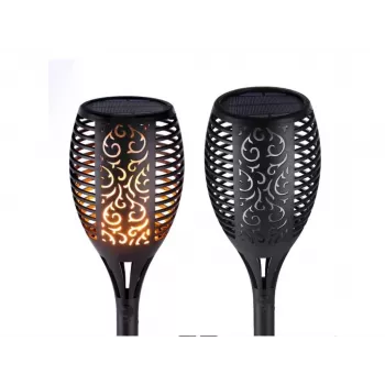 Forever Light fiaccola solare con 33 LED, 6,6W, 600mAh, IP44, picchetto da terra