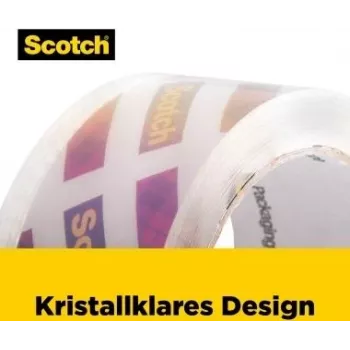 3M Scotch 195-EF nastro da imballaggio trasparente, 48 mm x 20,3 m