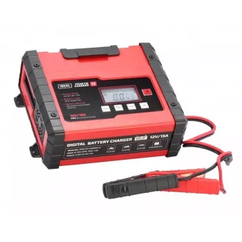 IDEAL caricabatterie PRAKTIK CHARGER 15 LCD, tensione di carica: 12V/6V, 15A/7.5A, 9 fasi automatico, IP65