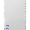LEITZ Esselte rubrica in plastica, numerata 1-12, A4, bianco, foratura universale, 10 set (100153)