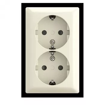 BUSCH-JAEGER presa doppia SCHUKO da parete Safety 202 EAPBJ-522 (2TKA00005532)