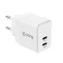 CRONG 35W caricabatterie da parete Dual USB-C PD 3.0 PPS GaN - bianco