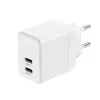CRONG 35W caricabatterie da parete Dual USB-C PD 3.0 PPS GaN - bianco