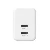 CRONG 35W caricabatterie da parete Dual USB-C PD 3.0 PPS GaN - bianco