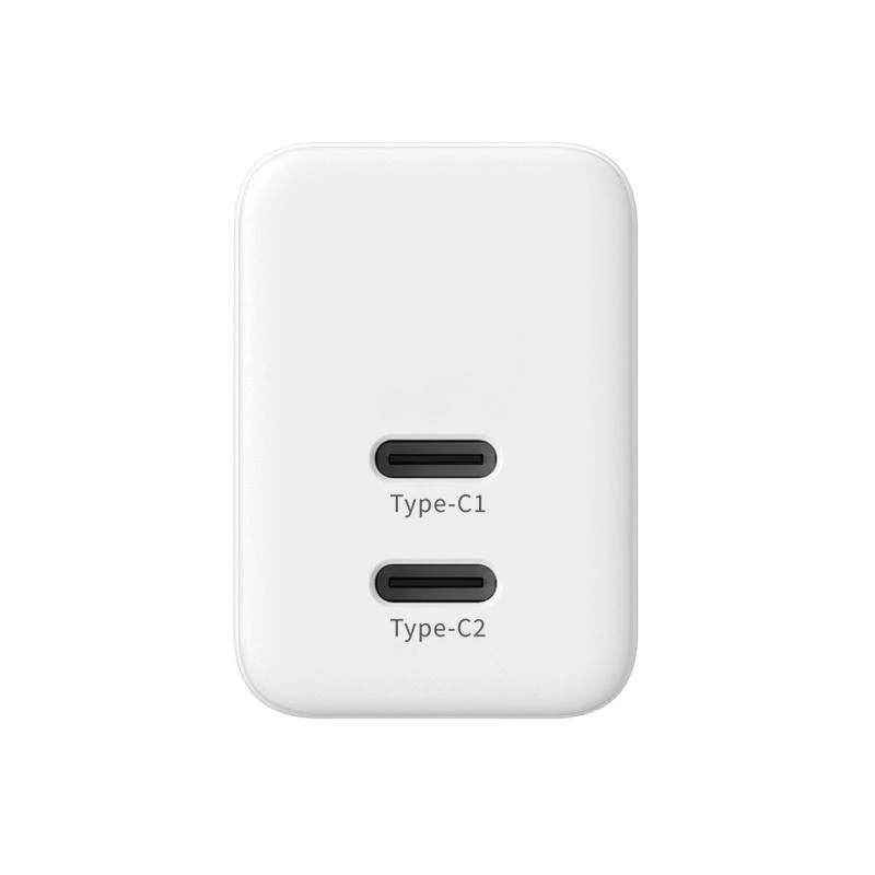CRONG 35W caricabatterie da parete Dual USB-C PD 3.0 PPS GaN - bianco