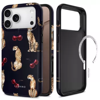 TECH-PROTECT Lamano custodia MagSafe per iPhone 17 Pro Max / 18 Pro Max - Midnight Cherry