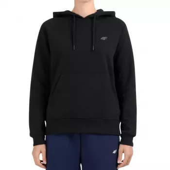 4F Felpa con cappuccio donna F2536 nero profondo taglia L