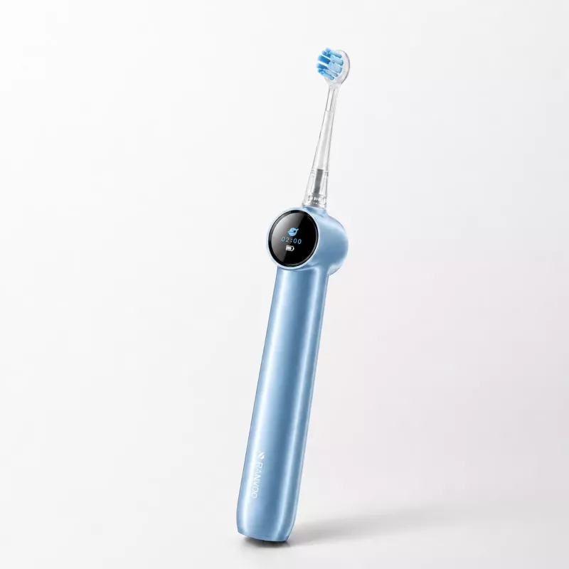 RANVOO PH5 Bubble Sonic spazzolino elettrico, 38.000 VPM, 5 modalità, IPX7, ricarica USB, blu