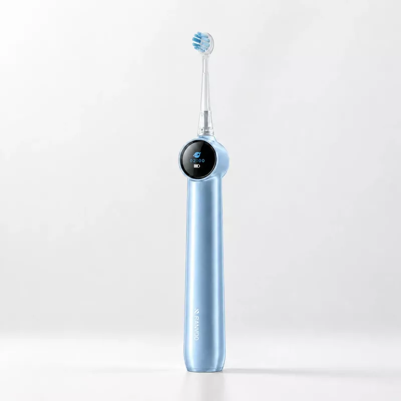 RANVOO PH5 Bubble Sonic spazzolino elettrico, 38.000 VPM, 5 modalità, IPX7, ricarica USB, blu