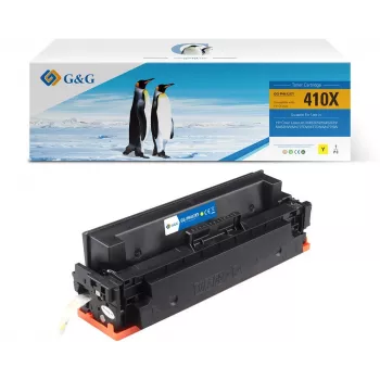 G&G Cartuccia toner XL compatibile con HP 410X/CF412X, giallo, 5.000 pagine (14354)