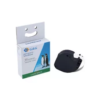 Cartuccia nastro per etichettatura G&G BM-D-G-91221 12mm x 4m bianco/nero per DYMO