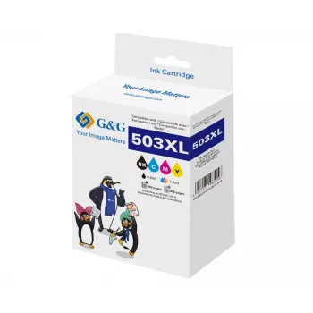 G&G cartucce d'inchiostro compatibili confezione da 4 per Epson 503XL – nero, ciano, magenta, giallo (GP-E503XLBKCMY-4P-R)