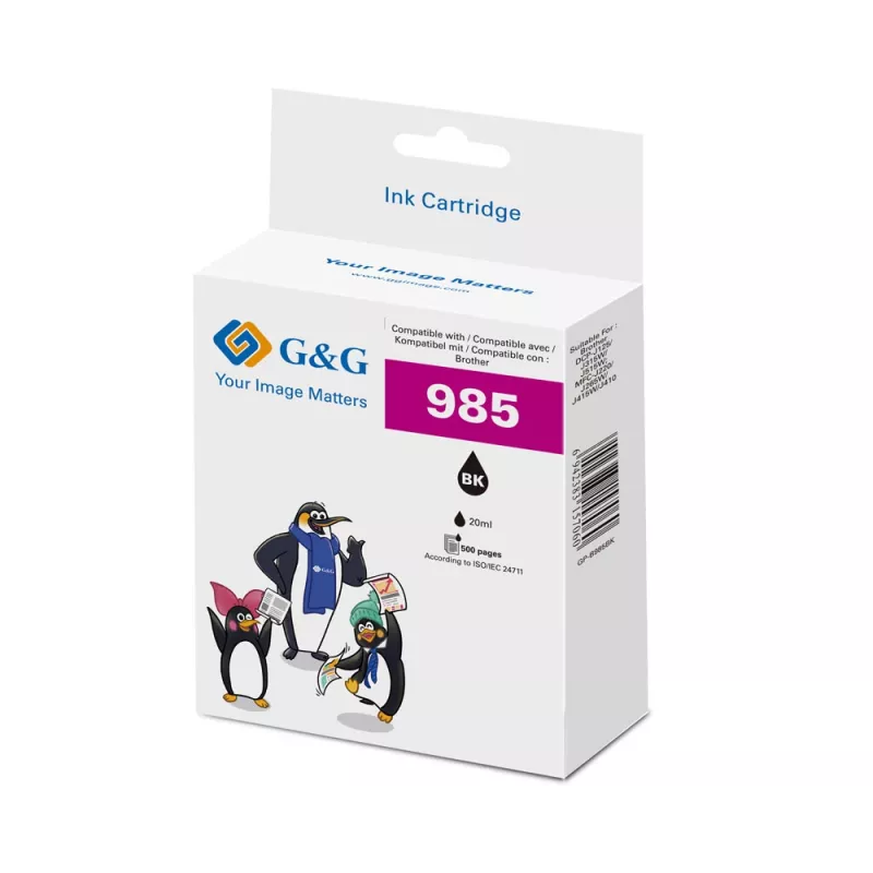 G&G cartuccia d'inchiostro compatibile Brother LC-985BK nero (18821)