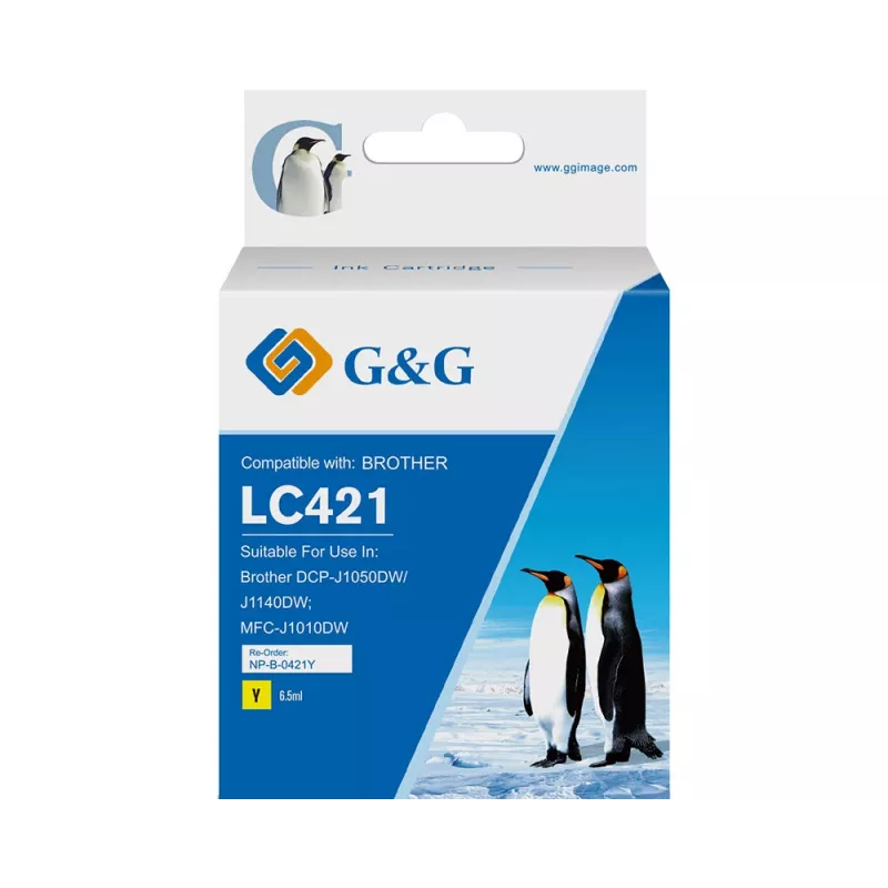 Cartuccia d'inchiostro compatibile G&G Brother LC421Y giallo (200 pagine) 20562