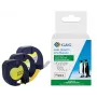 G&G TD-RL-D-91201/2/8-3P Set nastri per etichettatrice, 12 mm, confezione da 3 (bianco, giallo, argento su nero), compatibile con DYMO D1