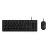 Rapoo NX1500 set tastiera e mouse con filo, full-size QWERTZ, nero R-13100