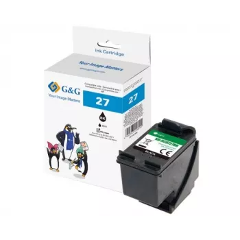 G&G cartuccia inchiostro nera compatibile GP-H27BK per HP 27 (C8727A)