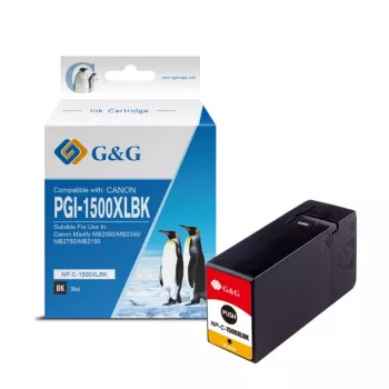 G&G Ninestar cartuccia d'inchiostro compatibile Canon PGI-1500XLBK nera ad alta resa (9350)