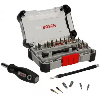 Bosch set di punte per cacciavite di precisione display, 5 set da 33 pezzi (165 in totale), acciaio S2, esagono 1/4