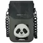 Nimmy Big Eyed Pet 2.0 Panda Borsa a tracolla per cellulare - pelle PU nera