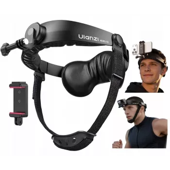 Supporto per testa ULANZI per action cam e smartphone con supporto telefono girevole a 360°