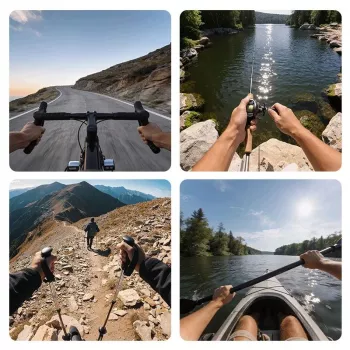 Supporto per testa ULANZI per action cam e smartphone con supporto telefono girevole a 360°