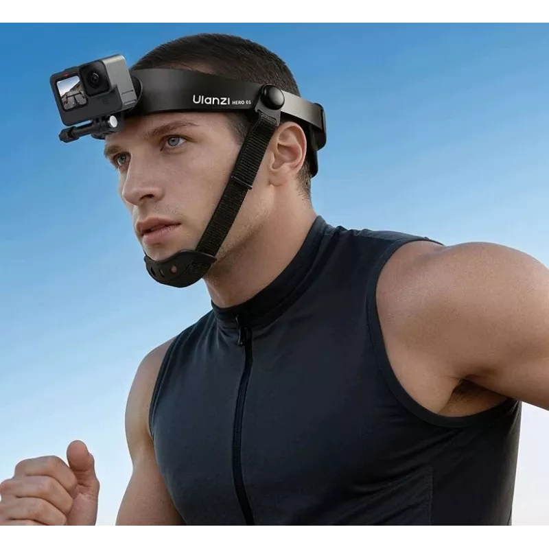 Supporto per testa ULANZI per action cam e smartphone con supporto telefono girevole a 360°