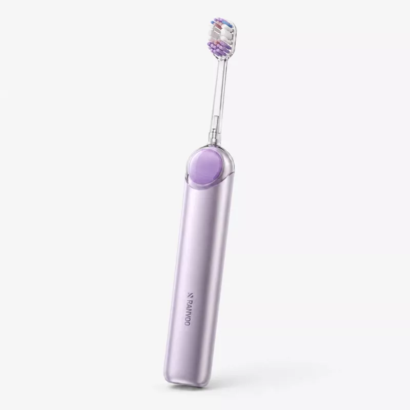 Spazzolino elettrico RANVOO PQ5 Pure Sonic, viola, 5 modalità, 4 testine, ricarica USB