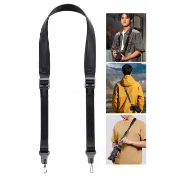 ULANZI CSS1 tracolla a U anti-groviglio per fotocamera a spalla/petto per DSLR e mirrorless, portata 60 kg, nero
