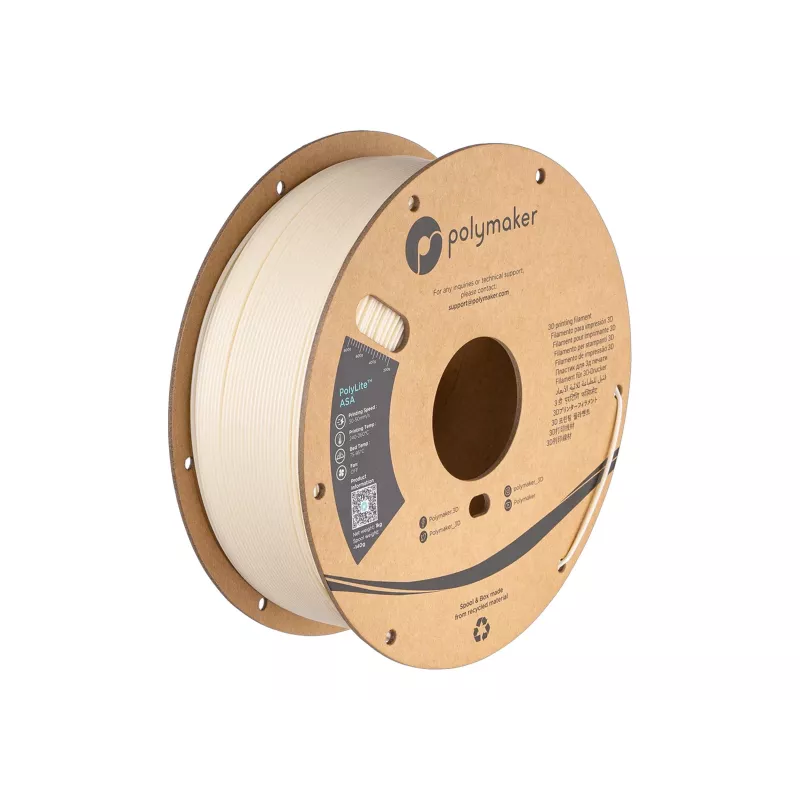 Polymaker filamento ASA – 1,75 mm, 1 kg, naturale – resistente ai raggi UV, agli agenti atmosferici e al calore PF01006