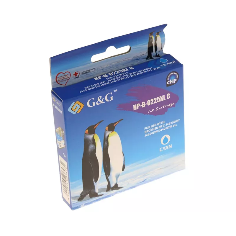 Cartuccia d'inchiostro G&G compatibile Brother LC-225XLC ciano ad alta capacità (14536)