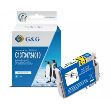 Cartuccia d'inchiostro G&G compatibile ciano per Epson 34XL (C13T34724012) – High Yield 14614