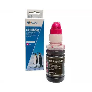 Bottiglia d'inchiostro G&G EcoTank magenta compatibile con Epson 104 (70ml)