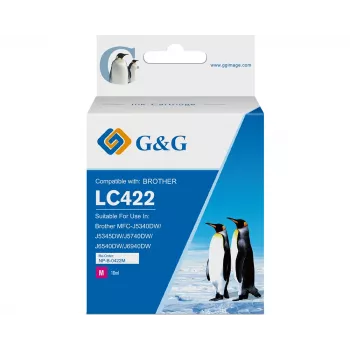 Cartuccia d'inchiostro G&G compatibile Brother LC422M magenta (550 pagine) 20582