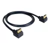 Cavo HDMI High-Speed con Ethernet Kramer serie C-HM/RA2 C-HM/RA2-6, connettore HDMI angolare a connettore HDMI angolare, 1,8 m, tripla schermatura, grigio, supporto 4K 97-0144006