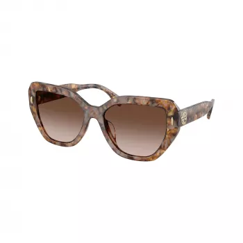 Tory Burch Donna TY7194U197513 Occhiali da sole, quadrati, acetato, Dark Havana/marrone sfumato, 55-17-140 mm